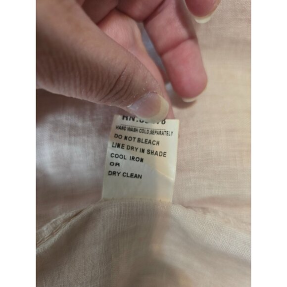 Francesca Bettini Italy Pink Linen Pullover Shift Dress 3/4 Bell Sleeve Size XS - Picture 7 of 7